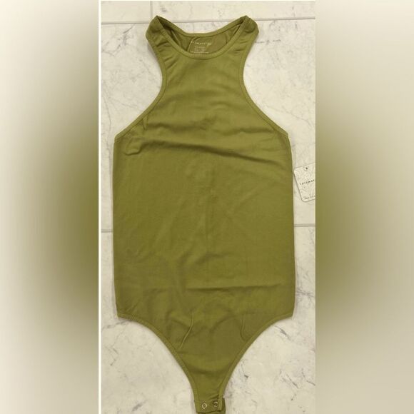 🆕 Free People Intimately NWT Down to Earth Body Suit in Army Green (FP-21) - Picture 2 of 3
